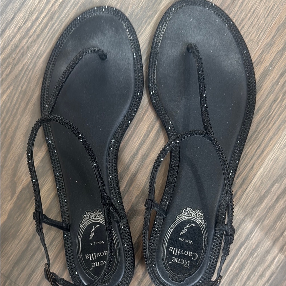 Rene Caovilla Vionic Black Sandals for Women